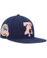 ფოტო #2 პროდუქტის Men's Navy Philadelphia 76ers 60th Anniversary Burnt Sunrise Fitted Hat