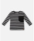 Фото #1 товара Toddler Boys Striped Rib T-Shirt Black - Toddler|Child