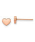 ფოტო #1 პროდუქტის Stainless Steel Polished Rose IP-plated Heart Earrings