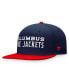 Men's Navy, Red Columbus Blue Jackets Iconic Color Blocked Snapback Hat