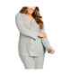 Womens Plus size Hacci Button sleep Top - gray