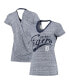 ფოტო #1 პროდუქტის Women's Navy Detroit Tigers Hail Mary V-Neck Back Wrap T-shirt