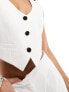 In The Style exclusive tailored waistcoat co-ord in white