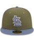 Фото #3 товара Men's Olive, Blue St. Louis Cardinals 59FIFTY Fitted Hat
