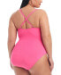 Фото #2 товара Plus Size Ruched One-Piece Swimsuit