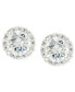 ფოტო #2 პროდუქტის Pavé Cubic Zirconia Stud Earrings (1-3/4 ct. t.w.) in Sterling Silver, Created for Macy's