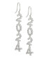 Silver-Tone Cubic Zirconia Pave 2024 Drop Earrings