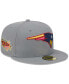 Фото #2 товара Men's Gray New England Patriots Color Pack 59FIFTY Fitted Hat