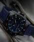 ფოტო #9 პროდუქტის Men's Swiss Automatic Master Carbon Seal Blue Rubber Strap Watch 45mm