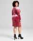 Фото #2 товара Plus Size Corset-Style Crushed-Velvet Dress