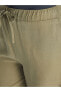 Фото #3 товара Havuç Kesim Düz Keten Karışımlı Kadın Pantolon