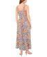 Фото #2 товара Women's Printed Smocked Fit & Flare Maxi Dress