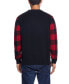 Фото #4 товара Men's Plaid Crew Neck Sweater