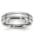 ფოტო #1 პროდუქტის Cobalt Polished and Satin Grooved Wedding Band Ring