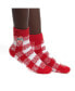 Фото #1 товара Women's Ohio State Buckeyes Fuzzy Buffalo Check Ankle Socks