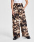 Women's Printed Pull-On Wide-Leg Pants, Created for Macy's