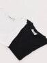 Weekday Essence standard 2 pack t-shirt in black white Черно-белый, XS - фото #8