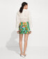 Фото #3 товара Women's Bow Detail Printed Mini-Skirt