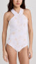 Фото #2 товара Watch Shout 299570 Women's Shoshanna High Neck One Piece, Optic White/Sand, 10