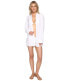 Фото #5 товара Платье для пляжа Tommy Bahama 299195 Crinkle Boyfriend Shirt Cover-Up белое, размер US 14 (LG)