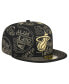 Фото #3 товара Головной убор New Era мужской черный Miami Heat 59FIFTY Day Allover Print Stencil Fitted Hat