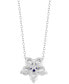 ფოტო #4 პროდუქტის Sapphire (3/8 ct. t.w.) & Diamond (1 ct. t.w.) Flower 18" Pendant Necklace in 14k White Gold