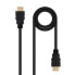 HDMI Cable NANOCABLE 10.15.3801 Black 1 m