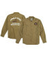 Фото #1 товара Men's Olive Distressed Smokey the Bear Daily Grind Button-Up Long Sleeve Shirt