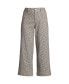 ფოტო #3 პროდუქტის Petite Printed Twill High Rise 5 Pocket Wide Leg Crop Pants