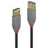 Фото #2 товара Lindy 3m USB 3.2 Type A Extension Cable - Anthra Line - 3 m - USB A - USB A - USB 3.2 Gen 1 (3.1 Gen 1) - 5000 Mbit/s - Black