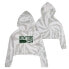 Фото #1 товара NFL New York Jets Girls' Gray Tie-Dye Crop Hooded Sweatshirt - L