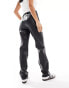 Фото #12 товара Stradivarius faux leather skinny trouser in black