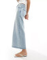 ASOS DESIGN cropped soft wide leg jean light blue Синий, W24 L32 - фото #5