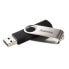 Фото #2 товара Hama 8GB Rotate - 8 GB - USB Type-A - 2.0 - 6 MB/s - Swivel - Black - Silver