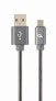 Gembird CC-USB2S-AMMBM-1M-BG - 1 m - Micro-USB B - USB A - USB 2.0 - 480 Mbit/s - Grey - Metallic Grey, Metallic - фото #1