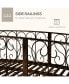 Arched Steel Garden Bridge with Handrails for Safety