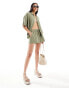 Фото #4 товара IIsla & Bird loose fit beach shirt co-ord in khaki