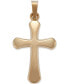 ფოტო #1 პროდუქტის Rounded Cross Pendant in 14k Yellow Gold