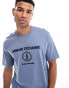 Armani Exchange double logo t-shirt in blue