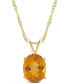 Фото #1 товара Macy's citrine (2-1/2 ct. t.w.) Pendant Necklace in 14K Yellow Gold