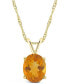 Фото #1 товара Citrine (2-1/2 ct. t.w.) Pendant Necklace in 14K Yellow Gold