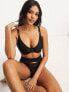 Ivory Rose Fuller Bust mix & match high apex underwire bikini top in black US 34 E - фото #1