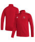 Men's Red New Jersey Devils Raglan Full-Zip Track Jacket