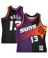 Men's Steve Nash Purple, Black Phoenix Suns Big and Tall Hardwood Classics 1996-97 Split Swingman Jersey