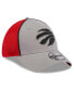 ფოტო #3 პროდუქტის Men's Gray, Red Toronto Raptors Piped Two-Tone 39THIRTY Flex Hat