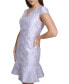 Фото #3 товара Платье женское Kensie Jacquard Fit & Flare V-образным вырезом