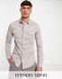 Фото #1 товара ASOS DESIGN skinny denim shirt in taupe