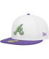 Фото #4 товара Men's White Atlanta Braves Side Patch 59FIFTY Fitted Hat