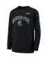 Big Boys Black Michigan State Spartans Arch and Logo 2-Hit Long Sleeve T-shirt