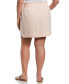 ფოტო #2 პროდუქტის Plus Size Linen Blend Drawcord Skirt